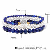 Amethysts & Pearls Bracelet Set Reiki Healing Bangle Jewelry