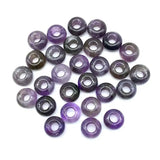 Purple Crystal Stone Beads 14mm Donut European Style Big Hole Beads