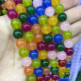 Natural Stone Round Jades Agates Spacer Beads 4-12mm