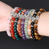 Natural Stone DIY Beads Kit - Buddha & Skull Beads - Elastic String