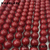 Natural Stone Round Dark Red Coral Beads 4mm-14mm Loose Beads