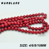 Natural Stone Round Dark Red Coral Beads 4mm-14mm Loose Beads