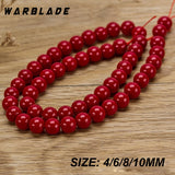 Natural Stone Round Dark Red Coral Beads 4mm-14mm Loose Beads