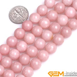 Pink Opal Beads 15 inch DIY Bracelet Necklace Loose Bead