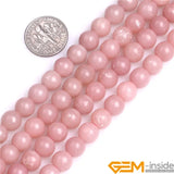 Pink Opal Beads 15 inch DIY Bracelet Necklace Loose Bead