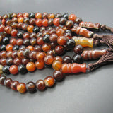12mm Stone 33 Beads Muslim Tasbih Allah Rosary Bracelet with Tassel