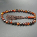 12mm Stone 33 Beads Muslim Tasbih Allah Rosary Bracelet with Tassel