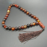 12mm Stone 33 Beads Muslim Tasbih Allah Rosary Bracelet with Tassel