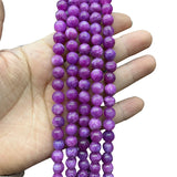 Purple Chalcedony Stone Spacer Beads for Jewelry Making