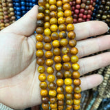 8mm Yellow Chalcedony Stone Agate Spacer Beads for Jewelry Making