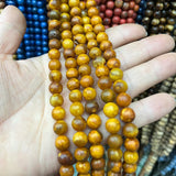 8mm Yellow Chalcedony Stone Agate Spacer Beads for Jewelry Making