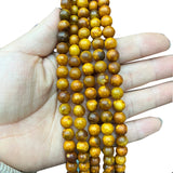 8mm Yellow Chalcedony Stone Agate Spacer Beads for Jewelry Making