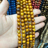 8mm Yellow Chalcedony Stone Agate Spacer Beads for Jewelry Making