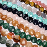 Natural Stone Faceted Beads Crystal Round Shape for Jewelry Making