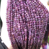 Natural Stone Ruby Beads 4mm Faceted Loose Isolation Beads