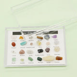 Natural Stone Samples Display Box 24 Pieces DIY Jewelry Making