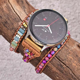 Natural Stone Watch Band BOHO Wrap Bracelet Vegan 3 Wrap Gift