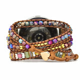 Natural Stone Watch Band BOHO Wrap Bracelet Vegan 3 Wrap Gift