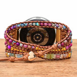 Natural Stone Watch Band BOHO Wrap Bracelet Vegan 3 Wrap Gift