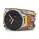 Natural Stone Watch Band BOHO Wrap Bracelet Vegan 3 Wrap Gift
