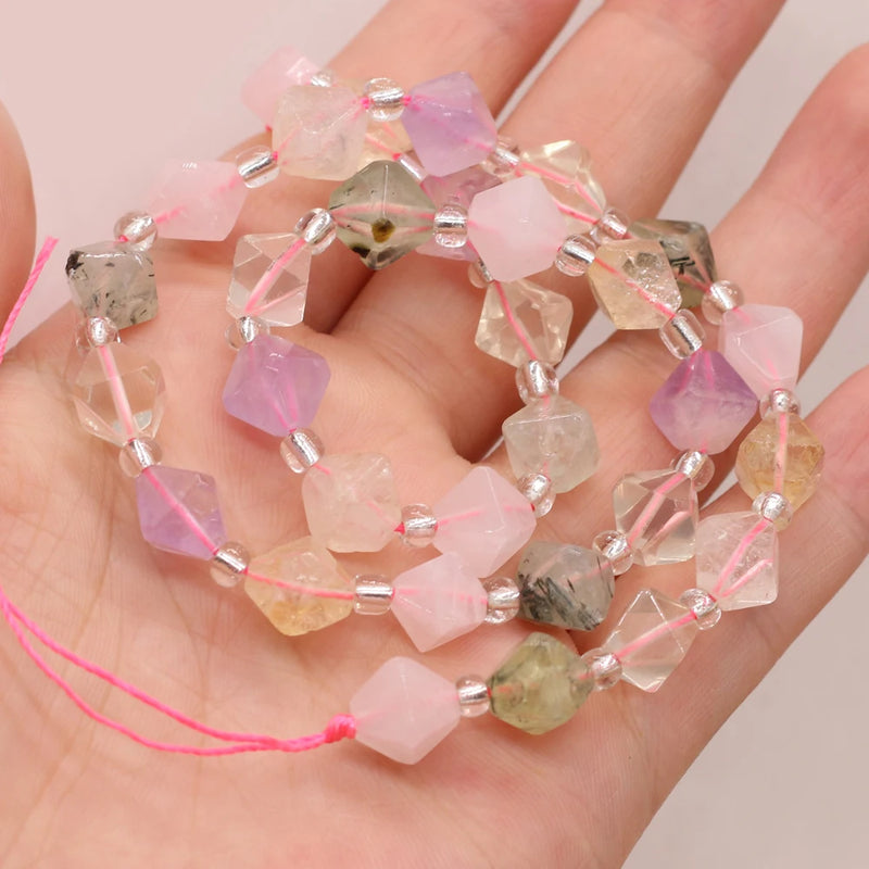 Natural Stone Beads Fluorite Labradorite Jade Rose Quartz for Jewelry Making