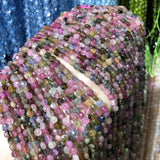 Tourmalin Beads 4mm Round Stone Bead for Jewelry Making 15''