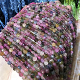 Tourmalin Beads 4mm Round Stone Bead for Jewelry Making 15''