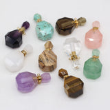 Natural Stone Perfume Bottle Pendant DIY Necklace