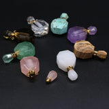 Natural Stone Perfume Bottle Pendant DIY Necklace