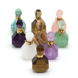 Natural Stone Perfume Bottle Pendant DIY Necklace