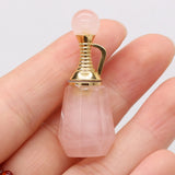Rose Quartz Perfume Bottle Pendant DIY Jewelry
