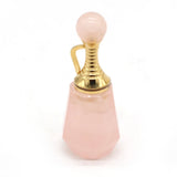 Rose Quartz Perfume Bottle Pendant DIY Jewelry