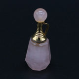 Rose Quartz Perfume Bottle Pendant DIY Jewelry