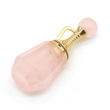 Rose Quartz Perfume Bottle Pendant DIY Jewelry