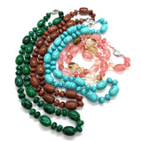 18" Natural Stone Semi-precious Beads Necklace