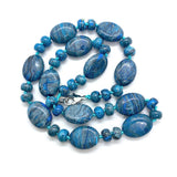 Tiger Eye Stone Necklace 18 Inches Egg-shaped Beads