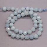 Sapphire Round Faceted Beads 8mm Natural Stone Semi-precious for DIY Necklace