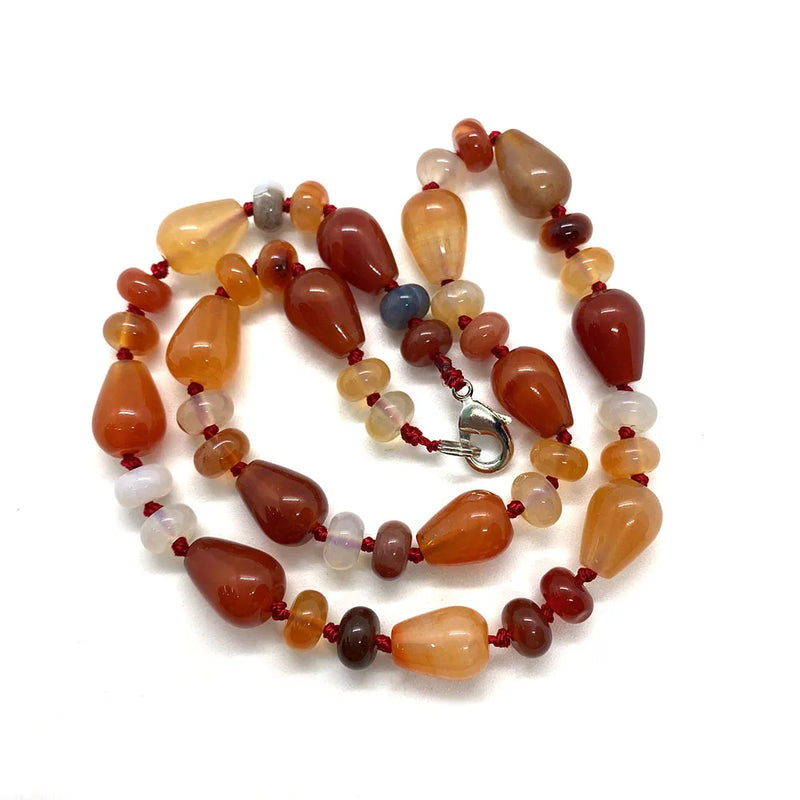 Natural Stone Semi-precious Stones 10x14mm Drop Beads Ladies Necklace