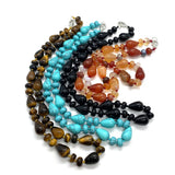 Natural Stone Semi-precious Stones 10x14mm Drop Beads Ladies Necklace