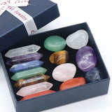 Chakra Reiki Healing Stone Set 14PCS Quartz Mineral Ornament