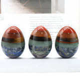 7 Chakra Reiki Gemstone Egg Landscape Decor for Jewelry Making