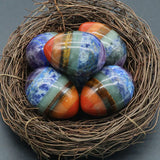 7 Chakra Reiki Gemstone Egg Landscape Decor for Jewelry Making