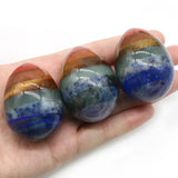 7 Chakra Reiki Gemstone Egg Landscape Decor for Jewelry Making