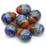 7 Chakra Reiki Gemstone Egg Landscape Decor for Jewelry Making