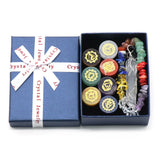 Natural Stone Chakra Yoga Bracelet with Crystal Pendant