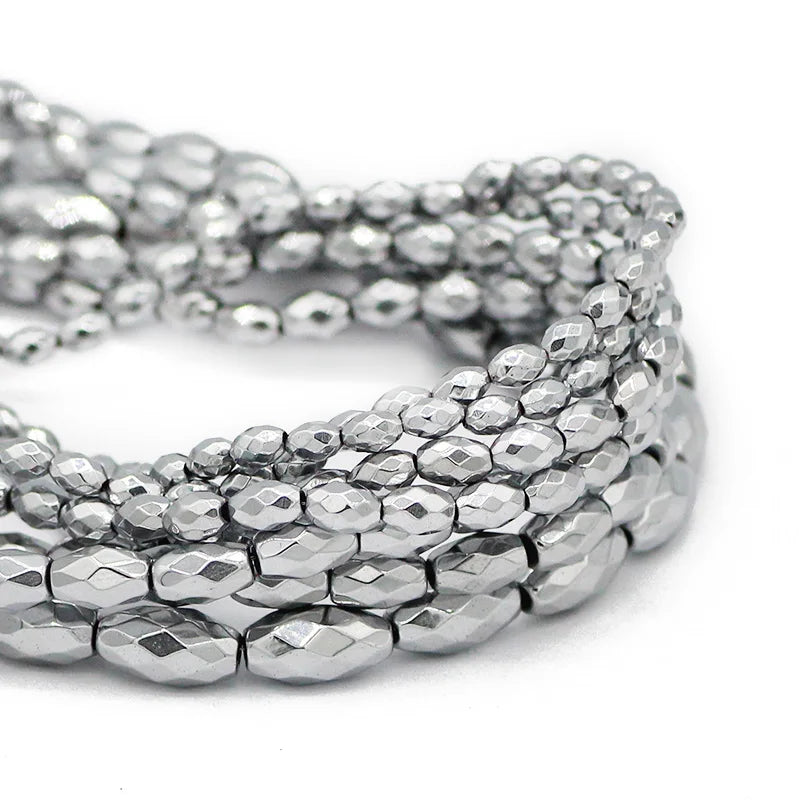 Silver Hematite Spacer Beads 3/4/5/6MM for DIY Jewelry Making