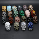 Natural Stone Skull Rough Stone Ornaments 1PCS DIY Necklace Jewelry Finding