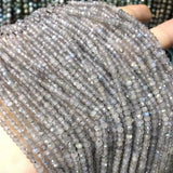 Labradorite Small Beads Faceted Loose Natural Stone for Jewelry Making