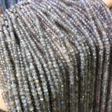 Labradorite Small Beads Faceted Loose Natural Stone for Jewelry Making