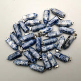 Natural Stone Crystal Pillar Pendants for Jewelry Making 50pcs/lot
